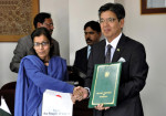 Japanese Ambassador, Inomata and Secretary Economic Affairs Division, Nargis Sethi