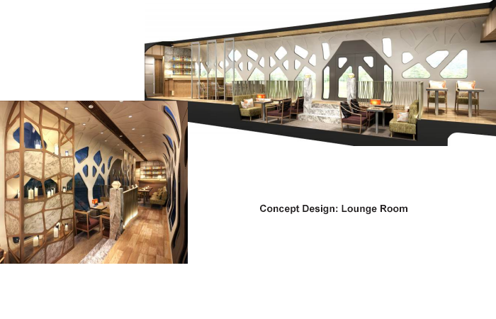 JR East Luxury Sleeper Train - Concept Design: Lounge Room