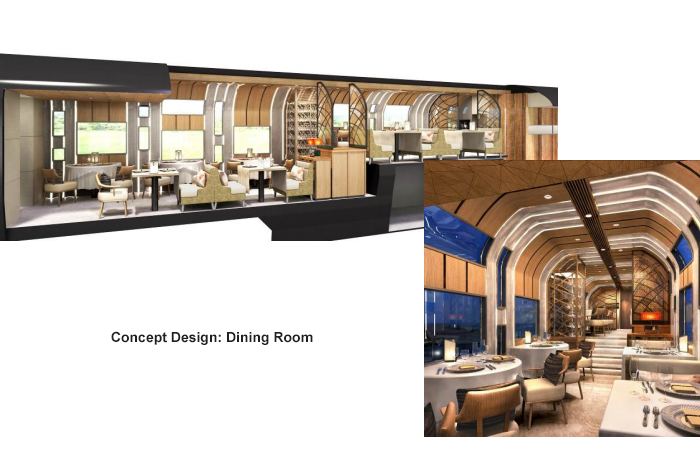 JR East Luxury Sleeper Train - Concept Design: Dining Room
