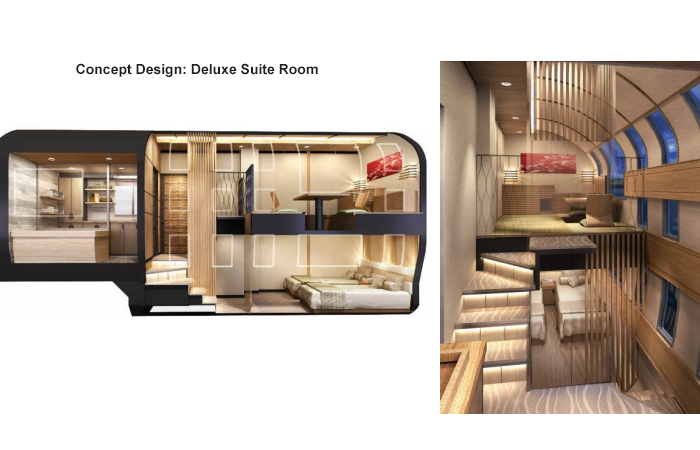 JR East Luxury Sleeper Train - Concept Design: Deluxe Suite Room