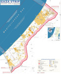 Gaza Strip, with Israeli-controlled borders and limited fishing zone