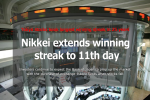 Tokyo stocks book longest winning streak in 25 years