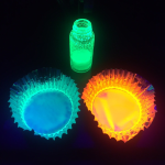 InP/ZnS, perovskite quantum dots and silicon resin composite under UV illumination