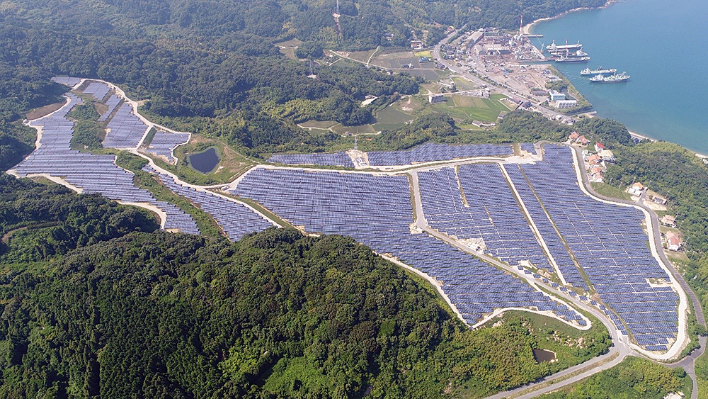 Solar Plant at Yanai City, Yamaguchi Prefecture