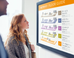 Fuji Xerox: kyDesk Media Message Synchronizes Signage Screen and Audio Announcements