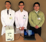 (from left) Masatoshi Kusuhara, M.D., Ph.D. and Developer of Tokai-Denshi